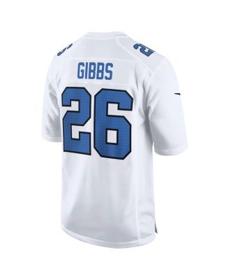 Men's Jahmyr Gibbs White Detroit Lions Tundra Fashion Game Jersey