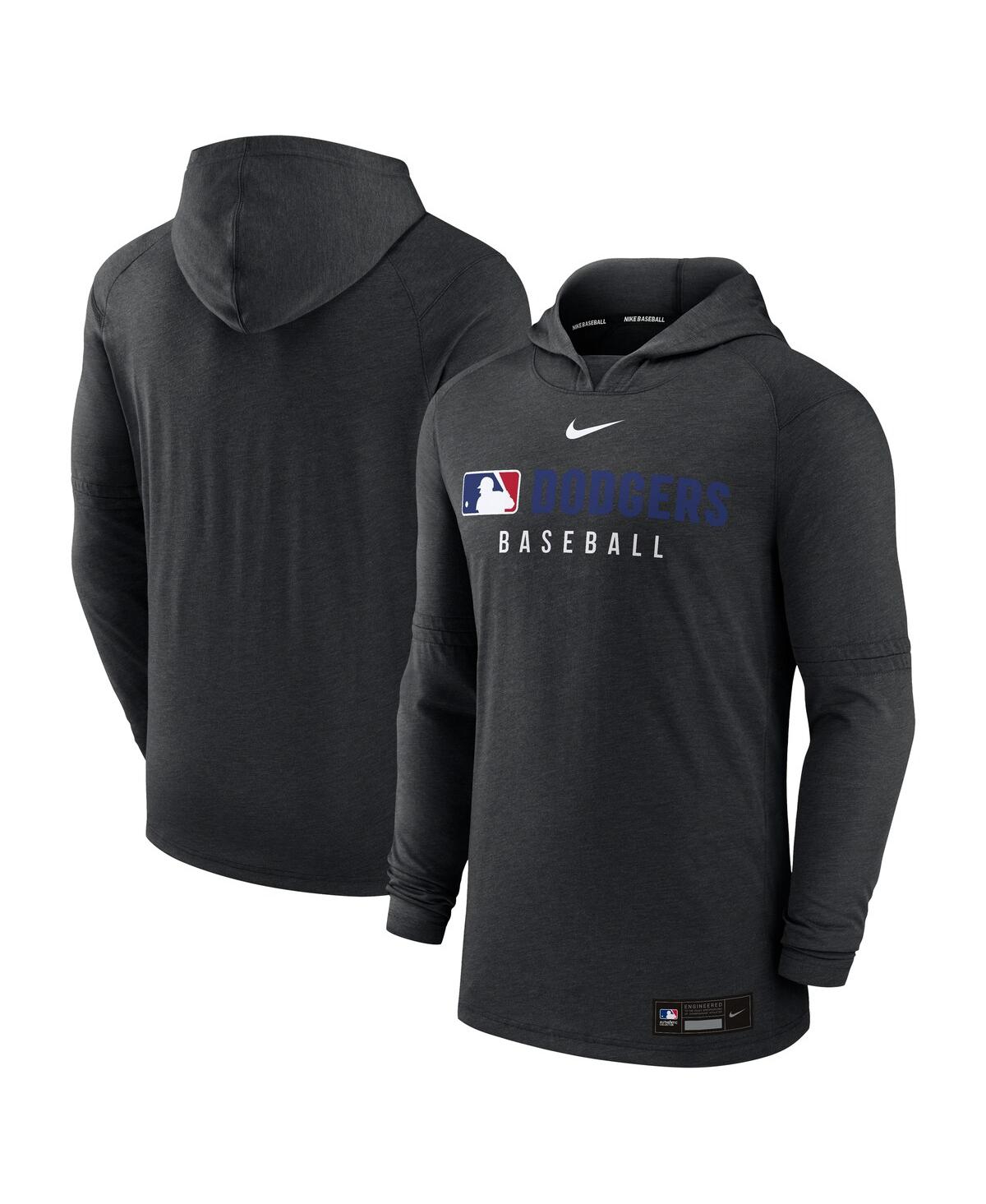 Nike Los Angeles Dodgers Authentic Collection  Men's Dri-fit Mlb Pullover Hoodie In Burgundy