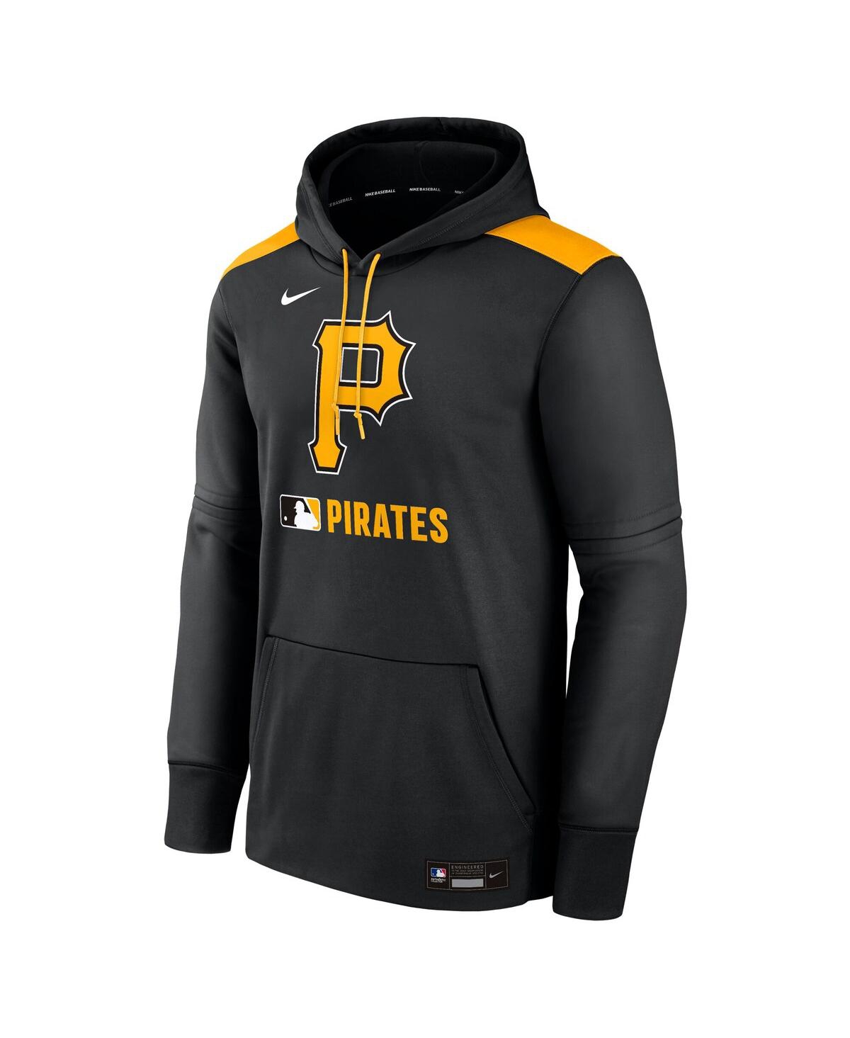 Nike Men's Pittsburgh Pirates Authentic Collection  Therma Mlb Pullover Hoodie In Black