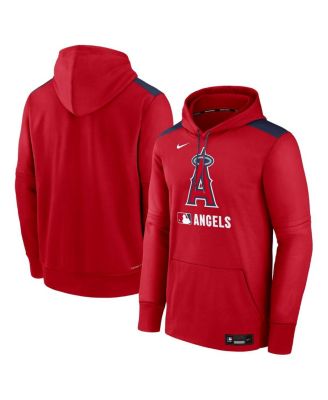 Nike - Men's Red Los Angeles Angels Authentic Collection Performance Pullover Hoodie