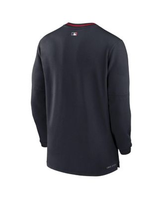 Men's Navy Cleveland Guardians Authentic Collection Performance Half-Zip Sweatshirt