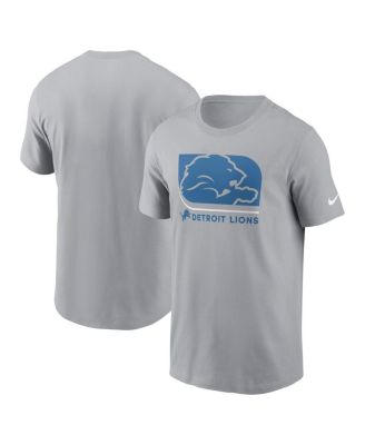 Nike - Men's Gray Detroit Lions Lockup Essential T-Shirt