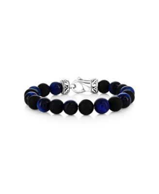 Stainless Steel, Alternating Genuine Bead Bracelet