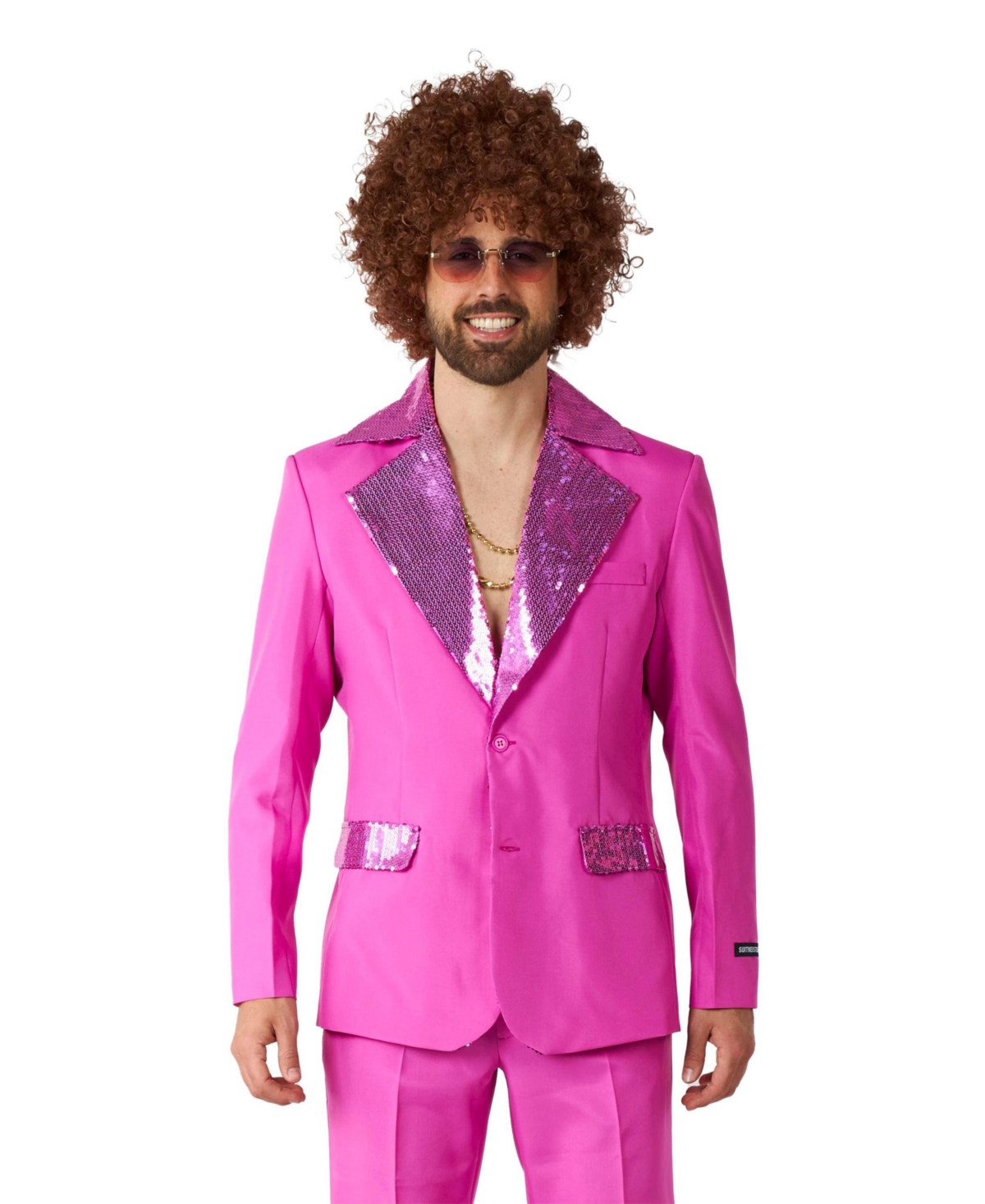 Suitmeister Men's Disco Costume Suit - Saturday Night Fever Outfit Blazer And Flare Pants White