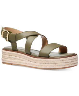 Lynn Leather Buckled Espadrille Sandals