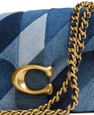 ショルダーバッグ・ポシェット COACH Tabby 26 quilted patchwork denim shoulder bag COACH Tabby Quilted Patchwork Denim Chain Shoulder Bag