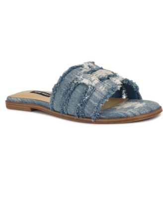 Women's Germanny Frayed Flat Slide Sandals