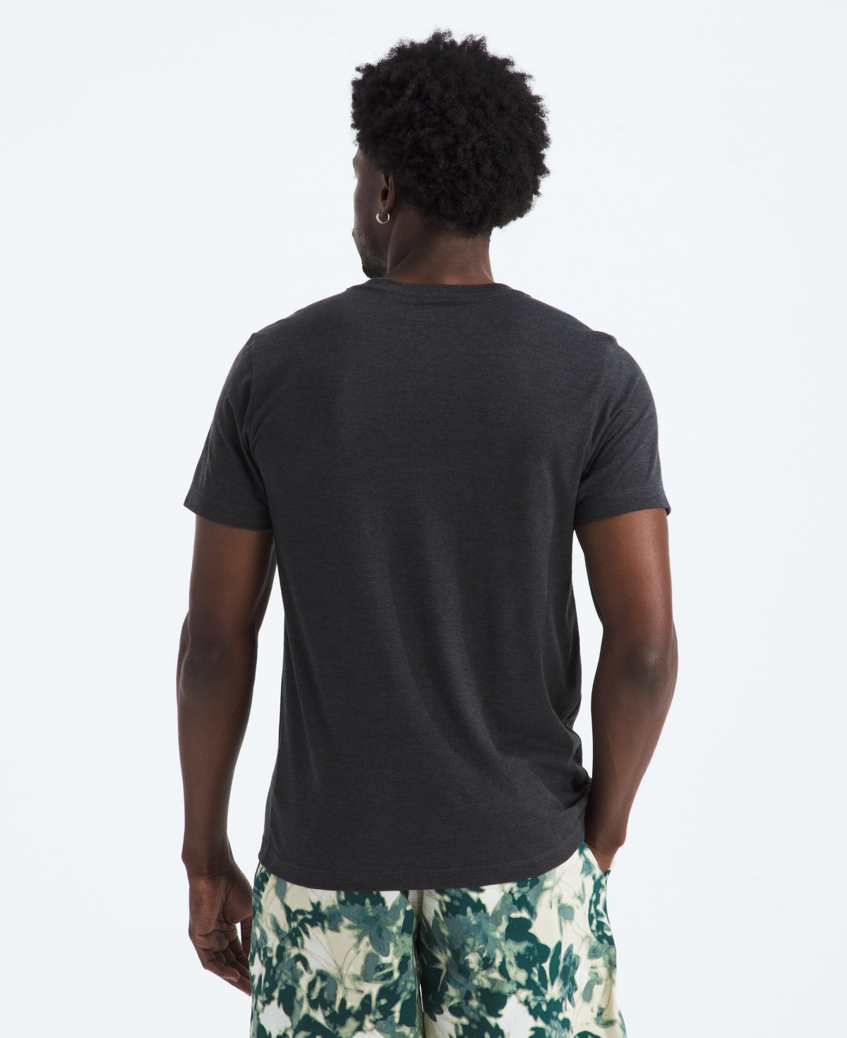The North Face Men's Short Sleeve Tri-blend T-shirt In Dark Gray Heather
