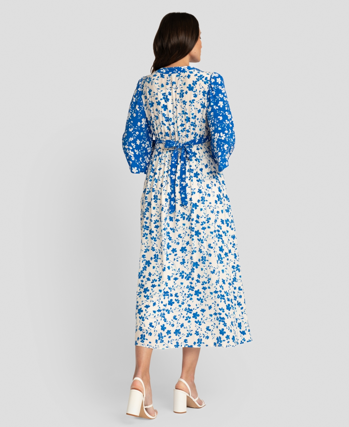 Shop Seraphine Women's Maternity Flounce Sleeve Dress In Floral Print