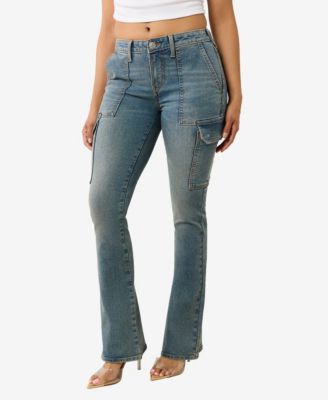 Women's Denim Cargo Bootcut Jeans