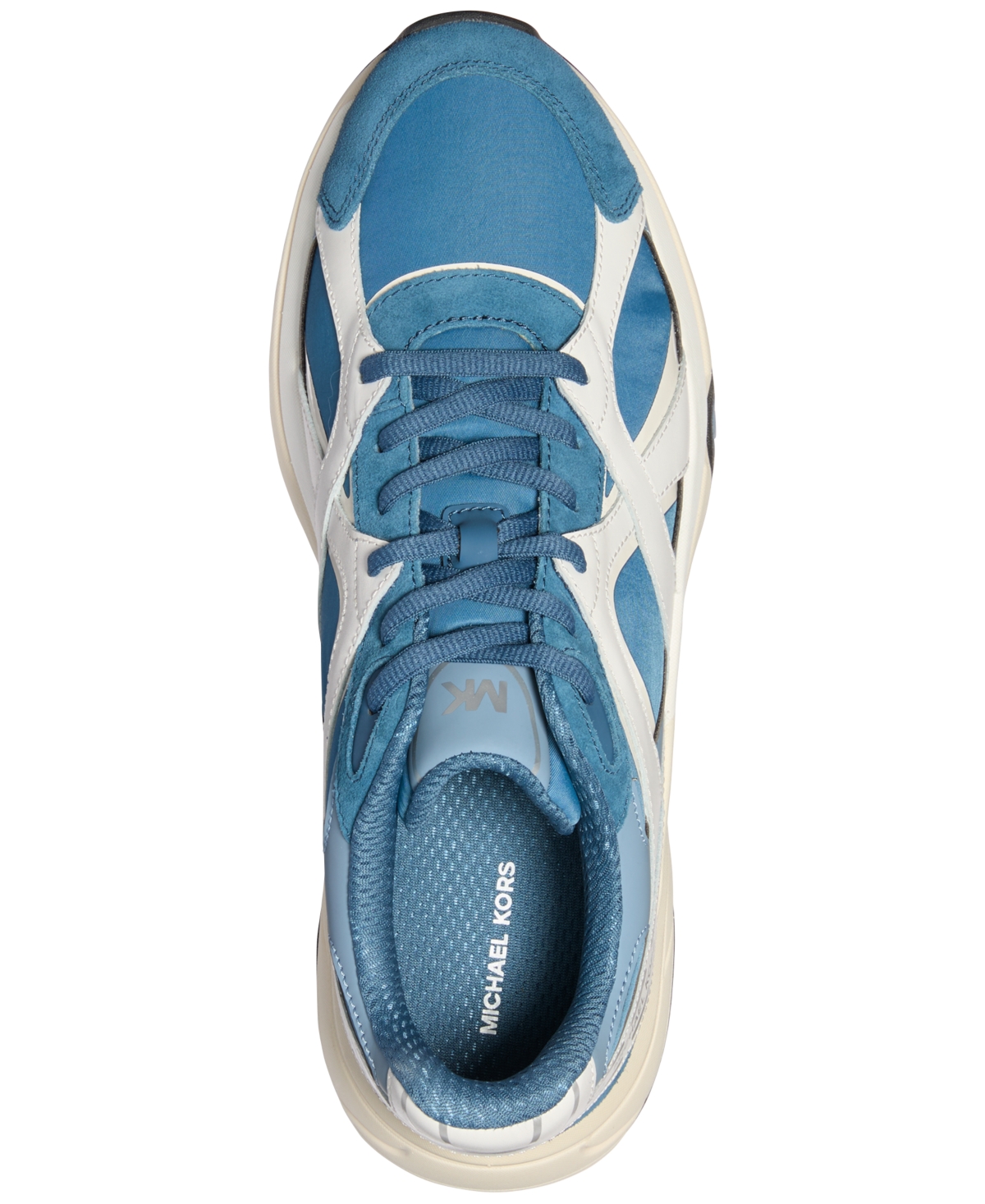 Michael Kors Men's Leo Lace-up Running Sneakers In Dark Chambray
