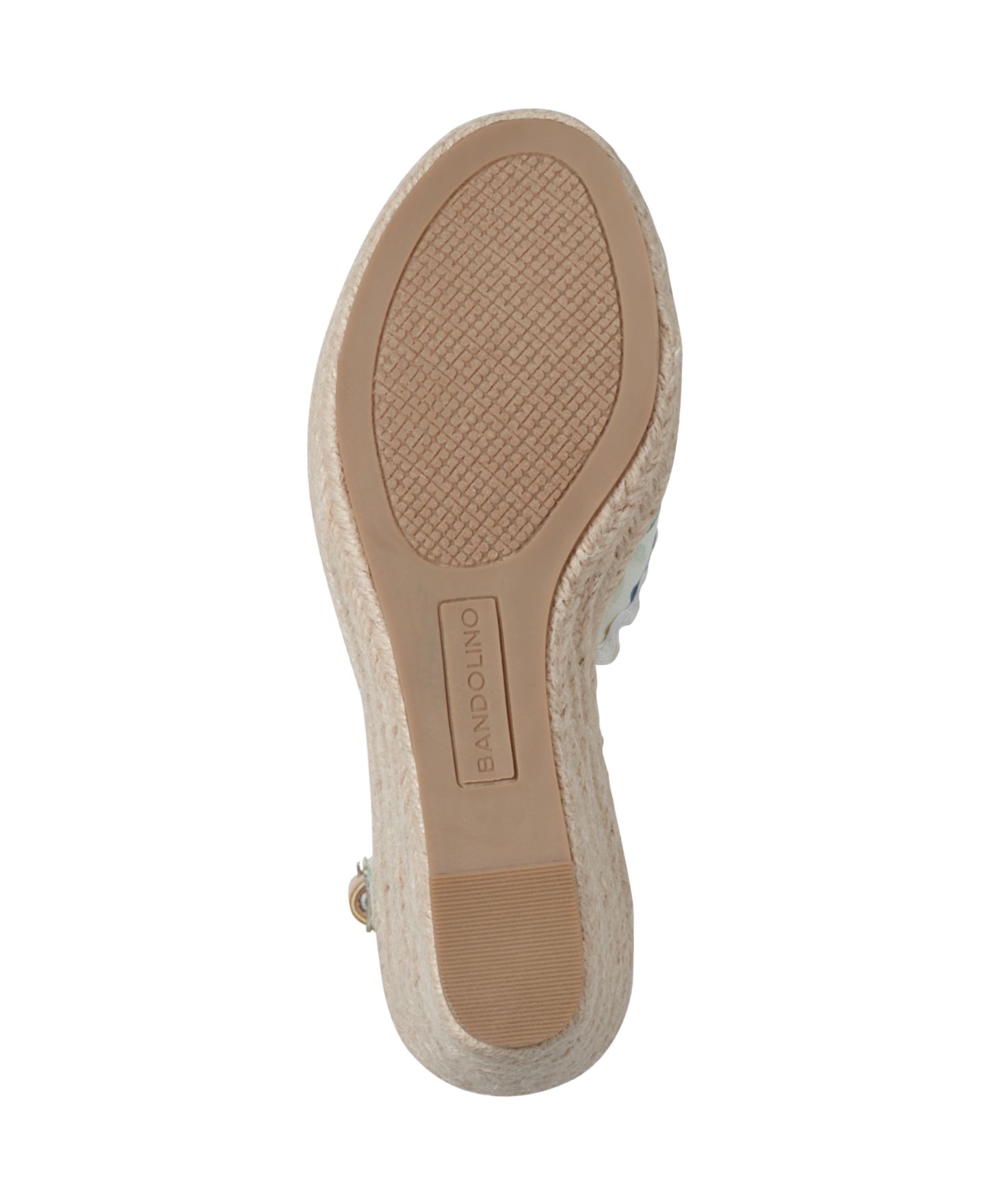 Женские сандалии Bandolino Kendri Espadrille Wedge, цвет: Слоновая кость с принтом — фото 5