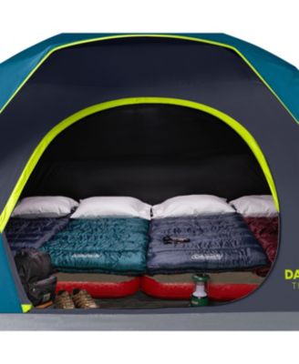 Blue 6-Person Dark Room Skydome Camping Tent
