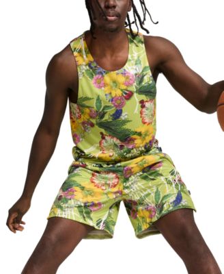 Men's Dunked in Floral Regular-Fit Reversible Mesh Tank 
