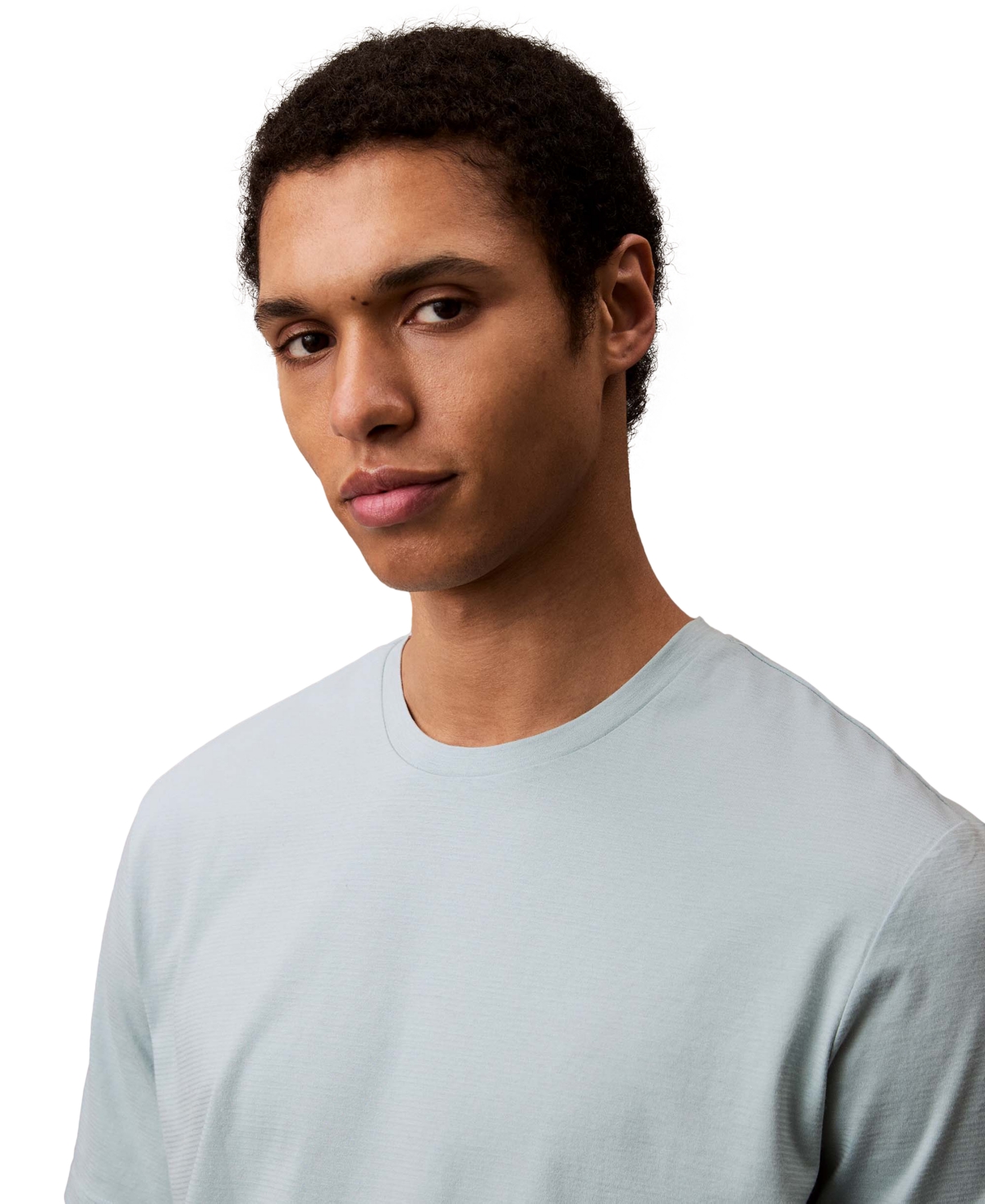 Calvin Klein Men's Mini Shadow Stripe Classic Tee In Cloud Blue