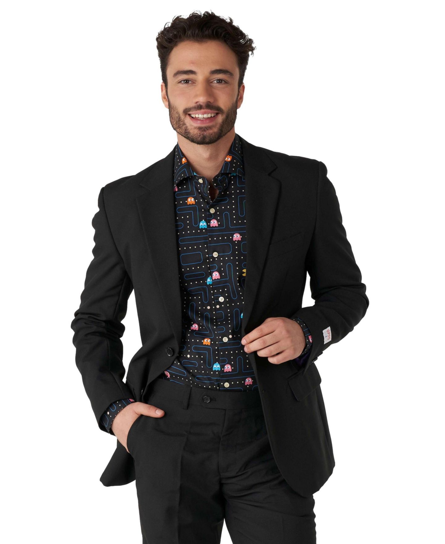 Мужские рубашки OppoSuits Printed Theme Party Shirts For Men, цвет: Чёрный — фото 5