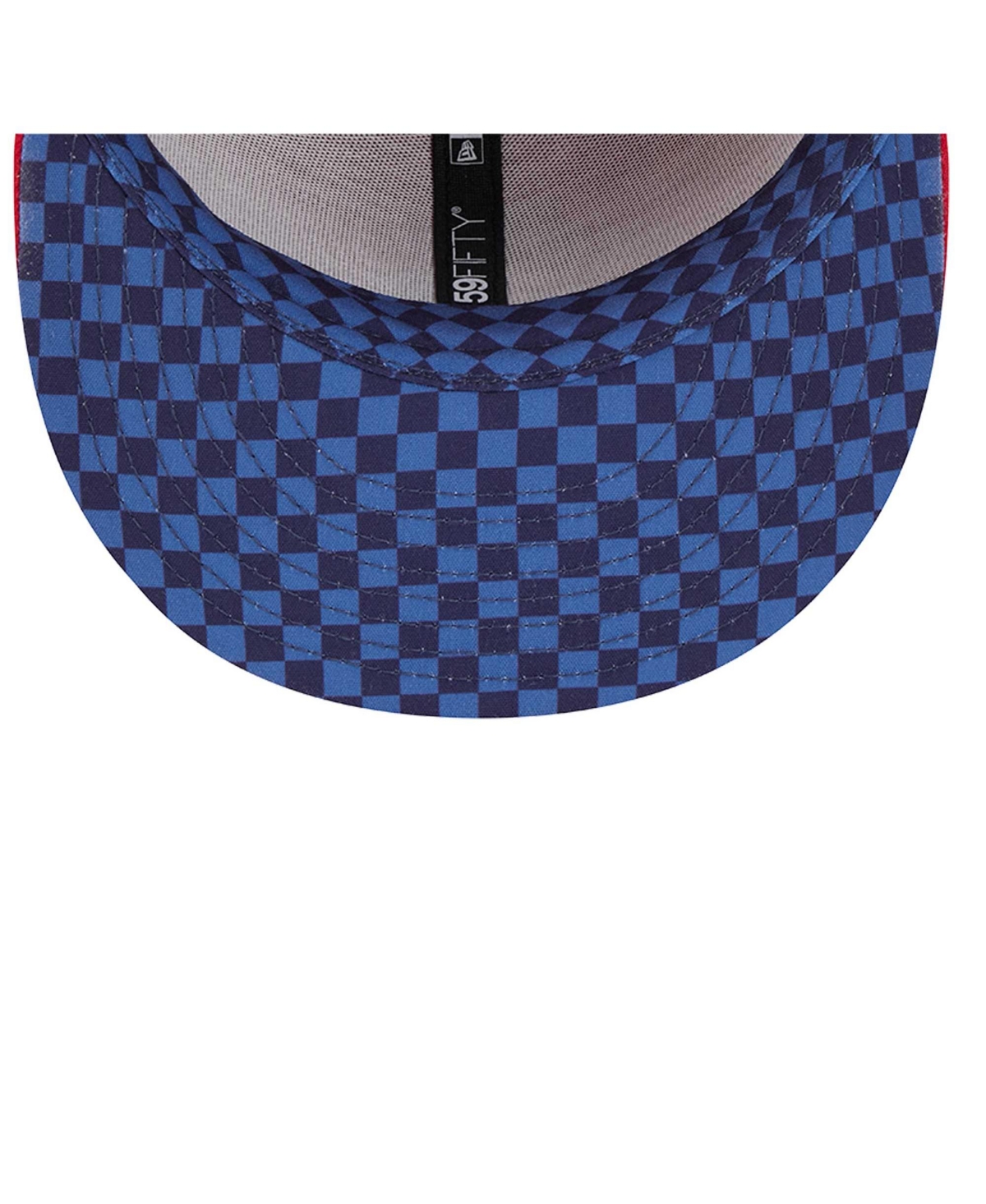 New Era Men's Red St. Louis Cardinals Checkered Under Visor 59fifty Fitted Hat In Red