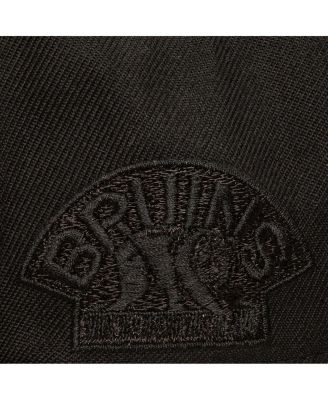 Men's Black Boston Bruins Soul Strike Tonal Snapback Hat