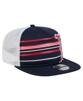 Men's Navy Boston Red Sox 9FIFTY A-Frame Trucker Snapback Hat