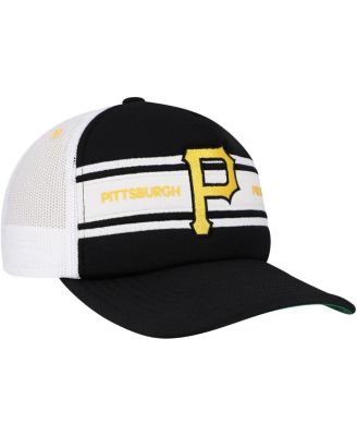 Men's Black Pittsburgh Pirates Sideline Trucker Adjustable Hat