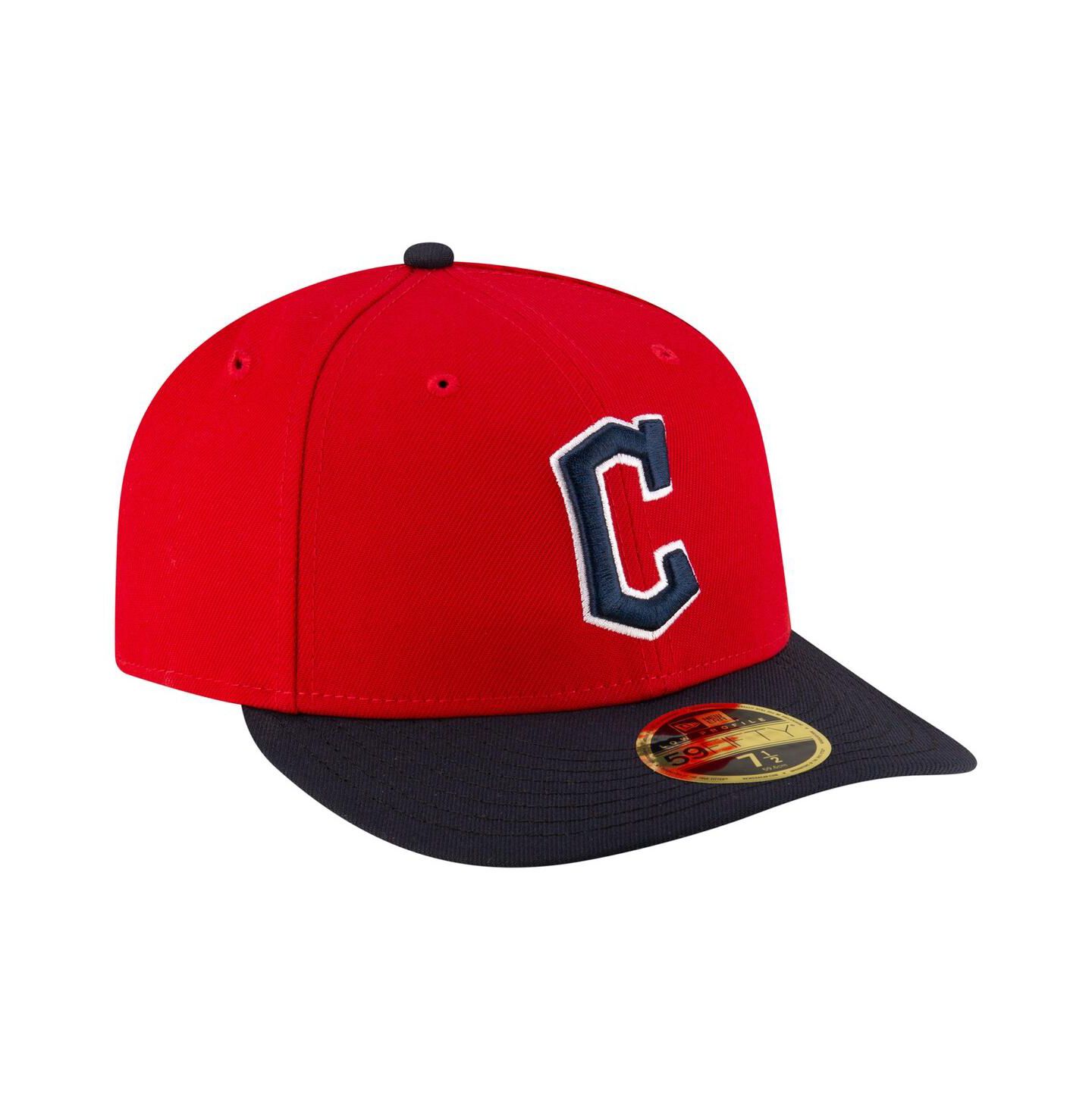 Мужская кепка New Era Red/Black Cleveland Guardians Authentic Collection On-Field Low Profile 59FIFTY Fitted Hat — фото 4