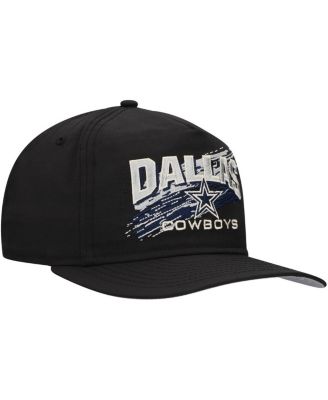 Men's Black Dallas Cowboys Throwback Brush Golfer Snapback Hat