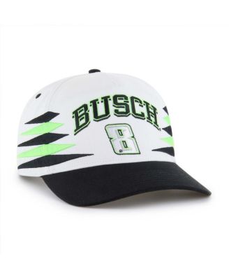 Men's White Kyle Busch Diamond Cut Hitch Adjustable Hat
