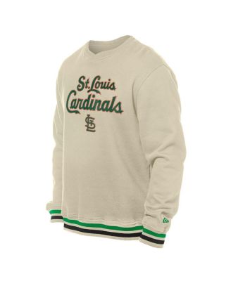 Men's Cream St. Louis Cardinals St. Patrick's Day Twill Pullover Sweatshirt