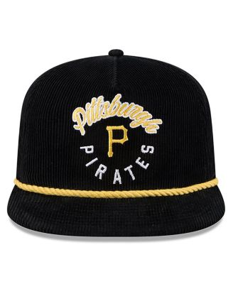 Men's Black Pittsburgh Pirates Full Circle Corduroy&nbsp;Golfer Adjustable Hat