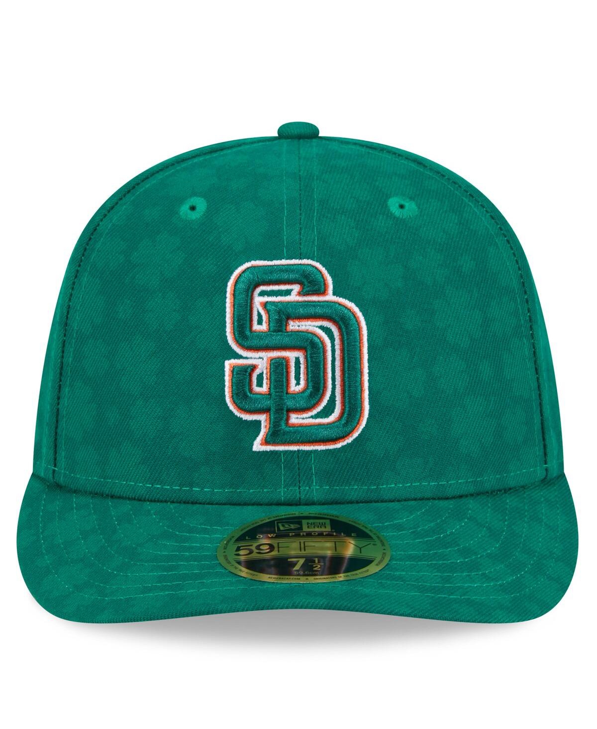NEW ERA MEN'S KELLY GREEN SAN DIEGO PADRES ST. PATRICK'S DAY LOW PROFILE 59FIFTY FITTED HAT 