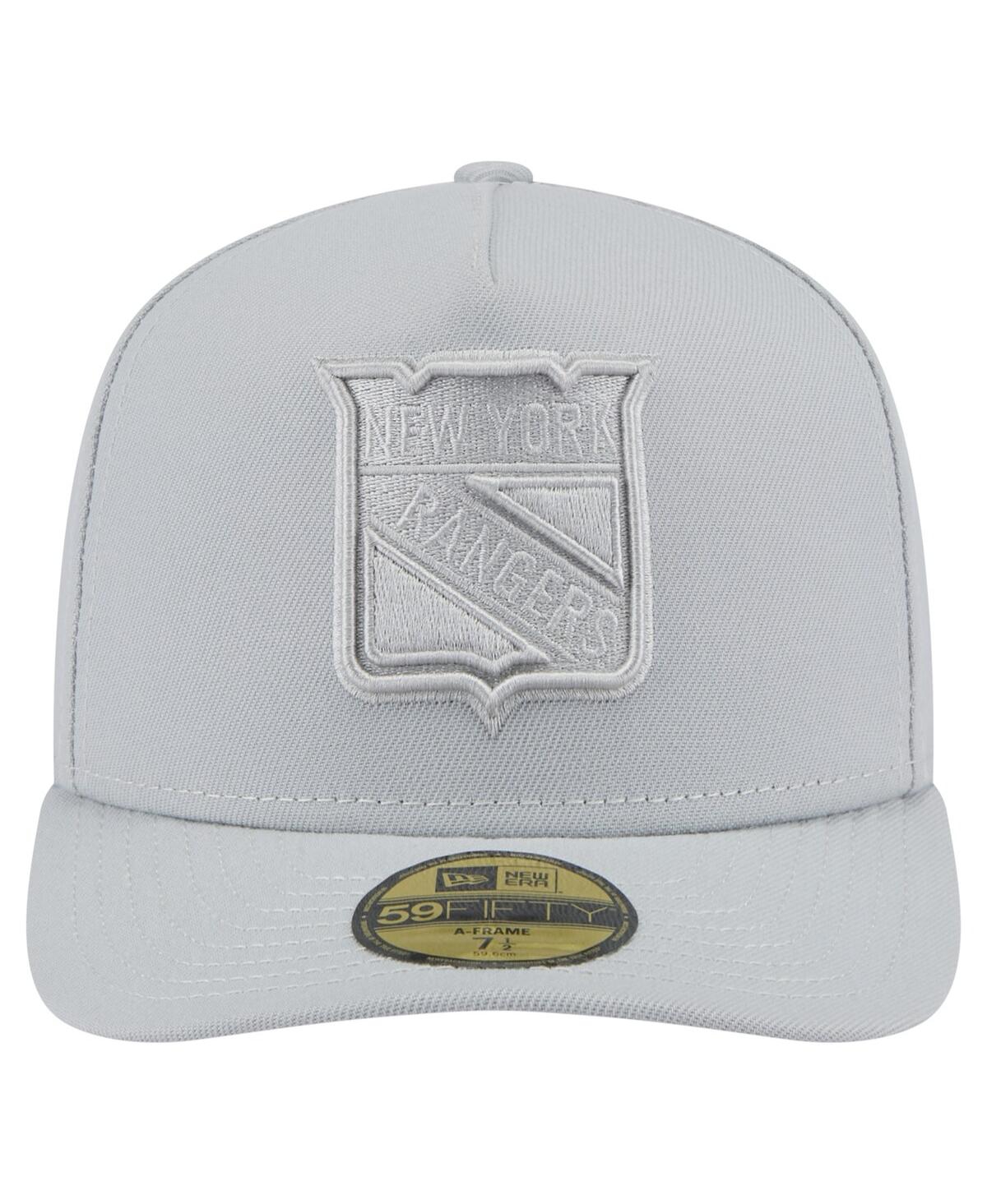 New Era Men's Gray New York Rangers Color Pack A-frame 59fifty Fitted Hat In Gray