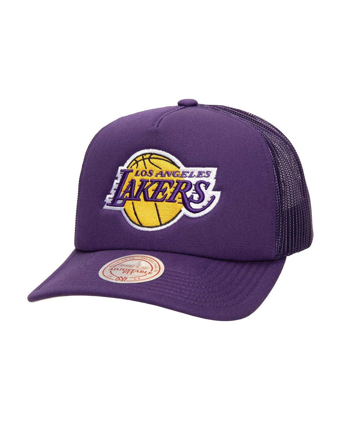 Mitchell & Ness Men's Purple Los Angeles Lakers Core Evergreen Otc Trucker Adjustable Hat In Purple