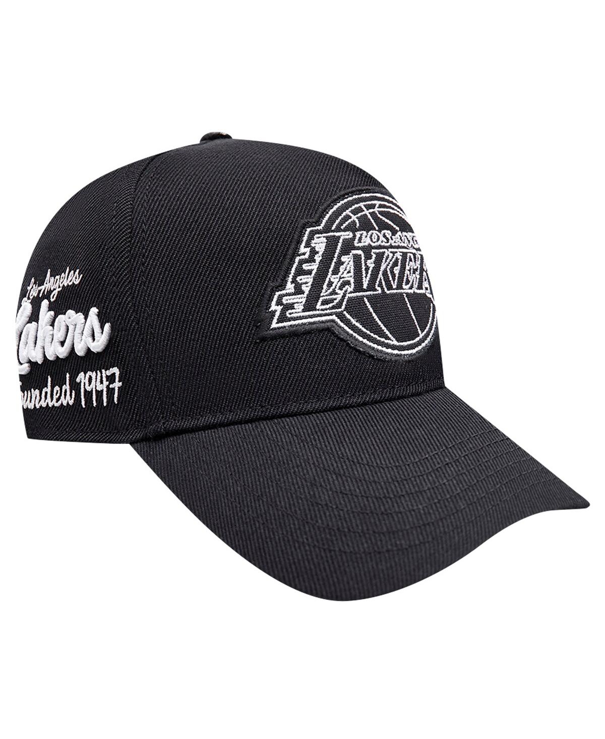 Men's Black Los Angeles Lakers Paint the City Pinch Front Snapback Hat - Black