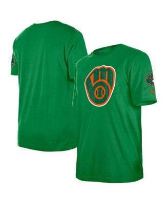 New Era - Men's Kelly Green Milwaukee Brewers St. Patrick's Day Shamrock Fill T-Shirt