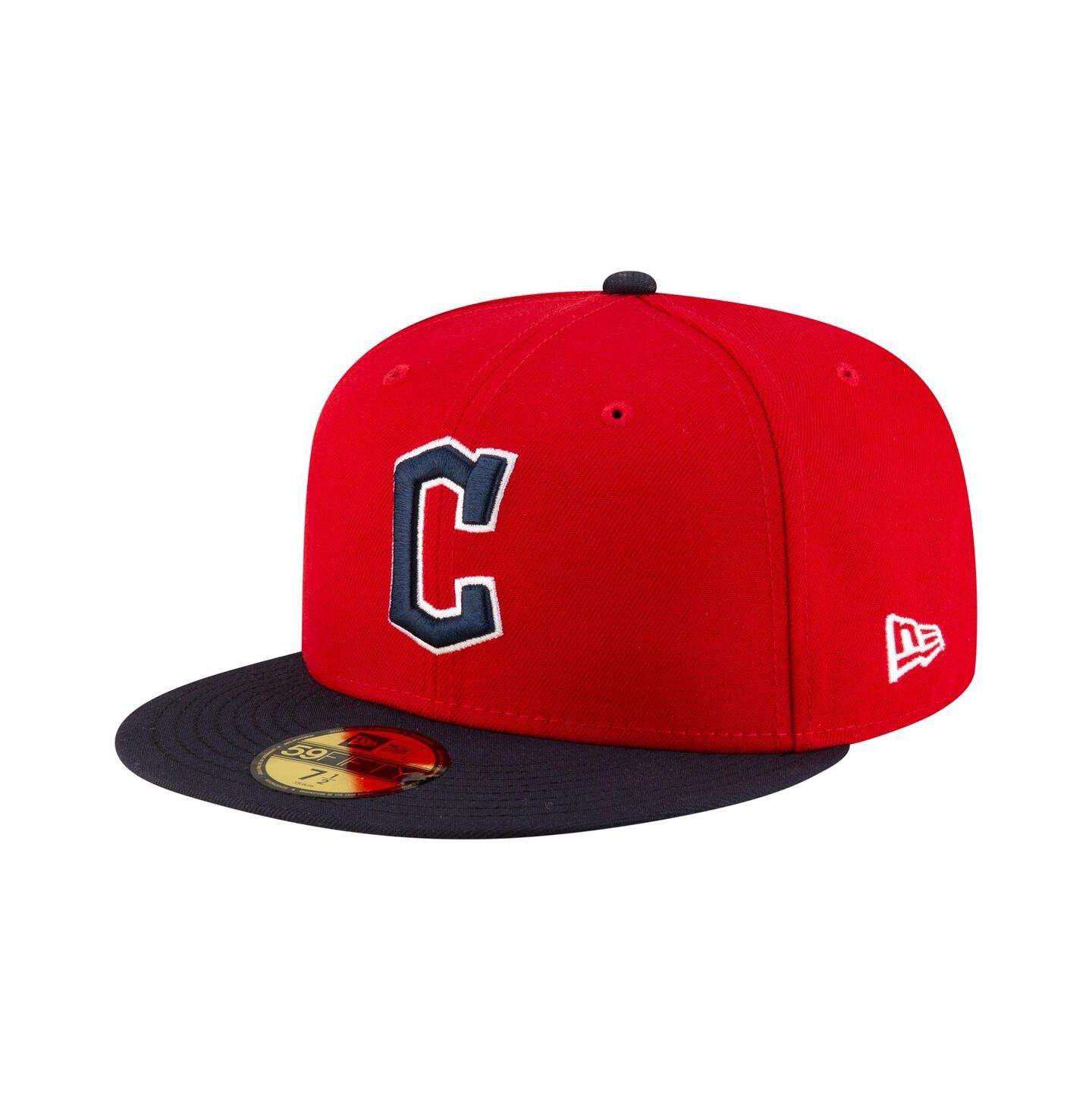 Мужская кепка New Era Red/Black Cleveland Guardians Authentic Collection On Field 59FIFTY Fitted Hat — фото 1
