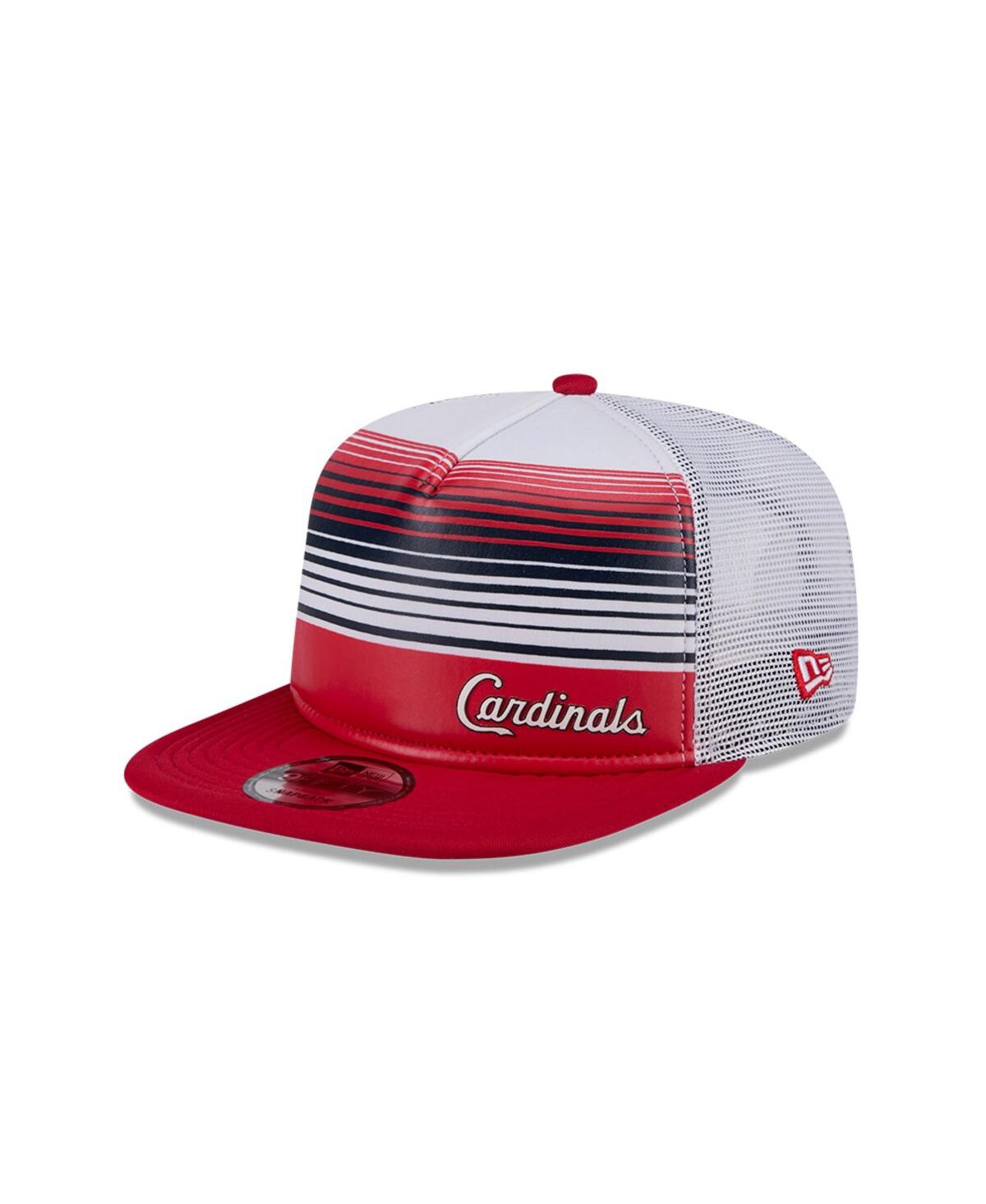 NEW ERA MEN'S RED ST. LOUIS CARDINALS TEAM HORIZON 9FIFTY A-FRAME TRUCKER SNAPBACK HAT 