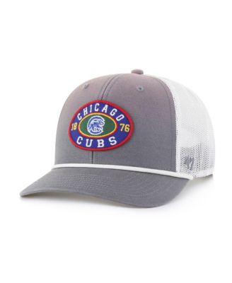 '47 Brand - Men's Gray/White Chicago Cubs Tide Sweep Rope Trucker Adjustable Hat