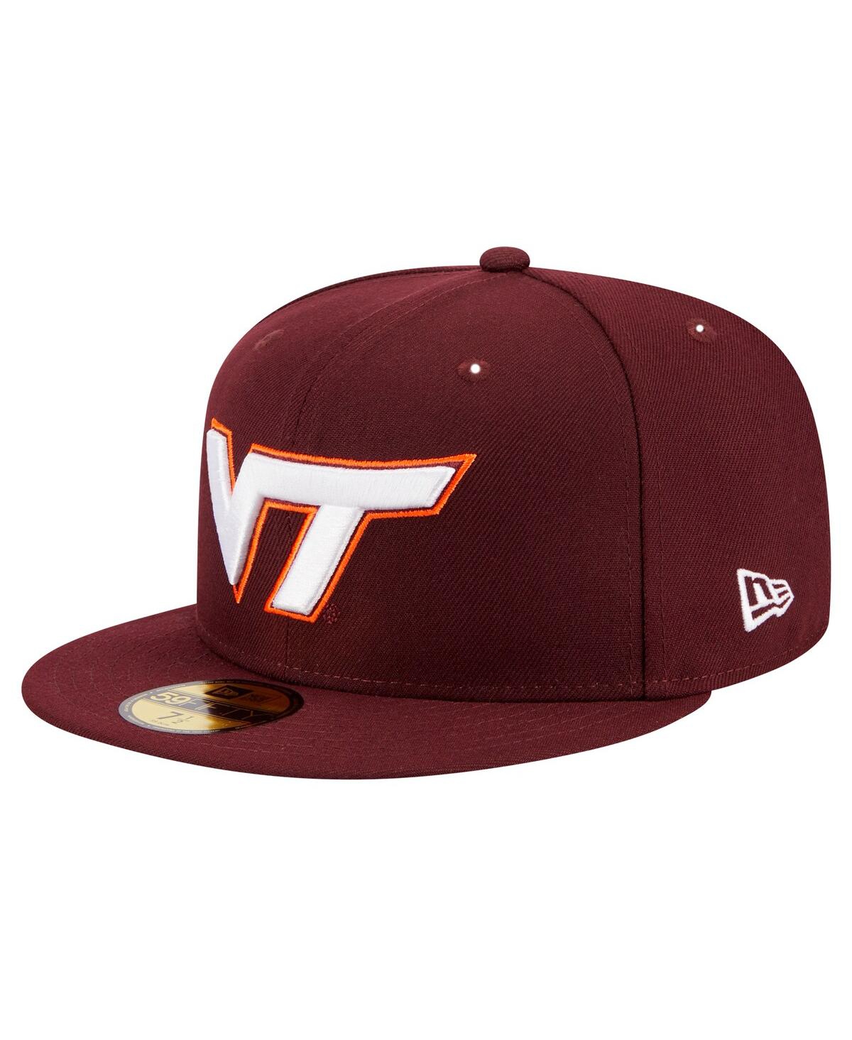 NEW ERA MEN'S MAROON VIRGINIA TECH HOKIES 59FIFTY FITTED HAT 