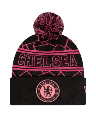 New Era - Men's Black Chelsea Sport Cuffed with pom Knit hat
