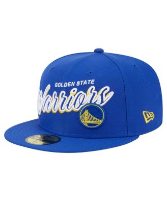 Men's Royal Golden State Warriors Sport Night Script Sided 59FIFTY Fitted Hat