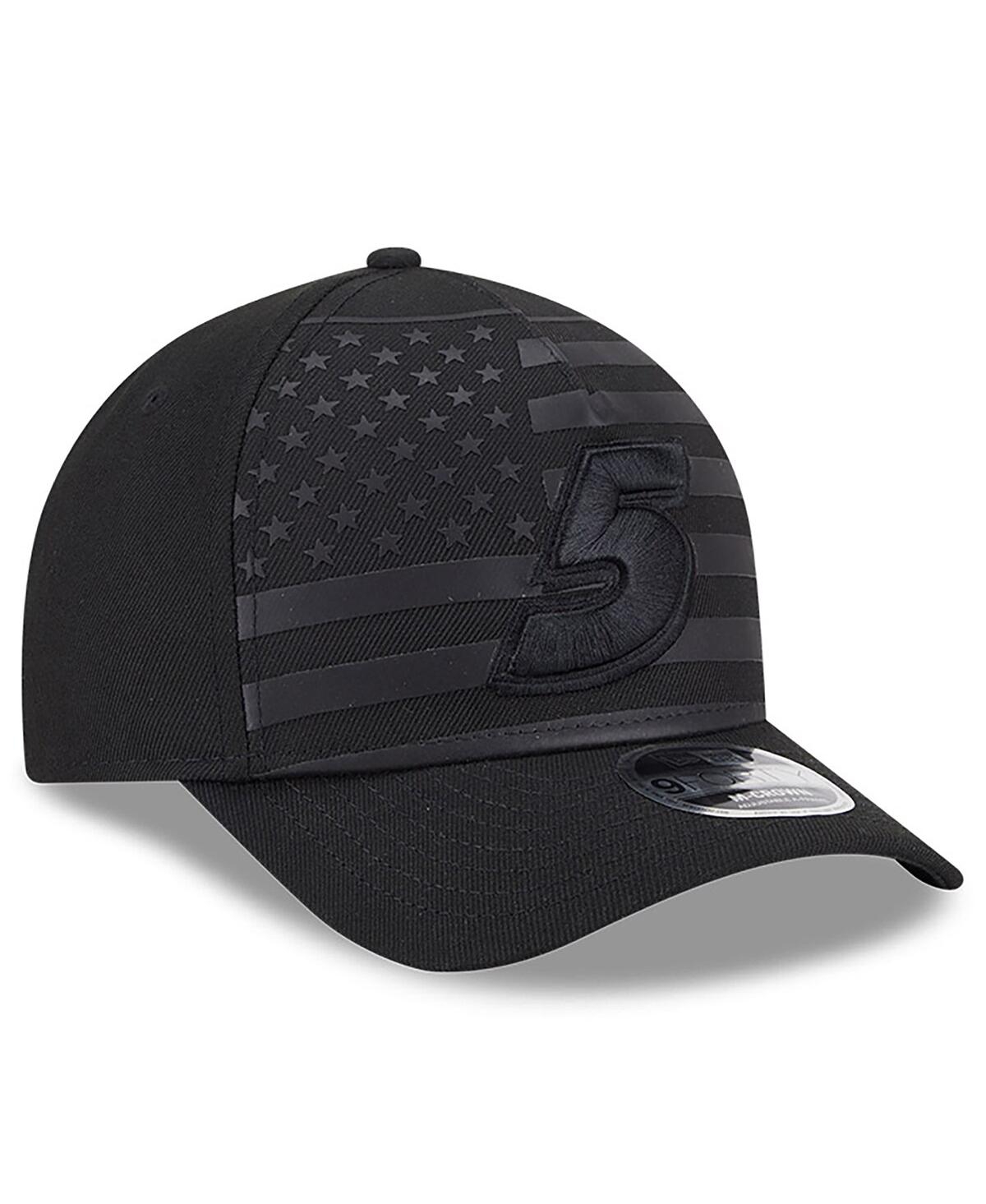 New Era Men's Black Kyle Larson American Flag 9forty M-crown A-frame Adjustable Hat In Black
