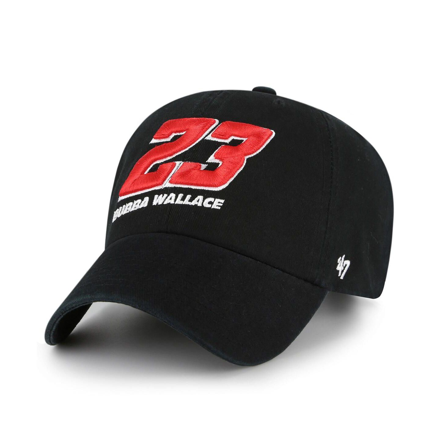 Мужская кепка '47 Brand Black Bubba Wallace Clean Up Adjustable Hat — фото 1