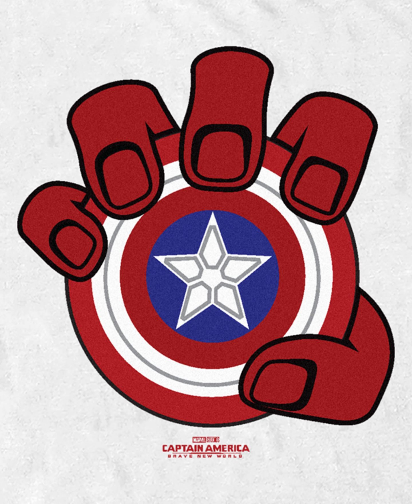 Мужская футболка Marvel Red Hand And Shield Short Sleeve, цвет: Белый — фото 3