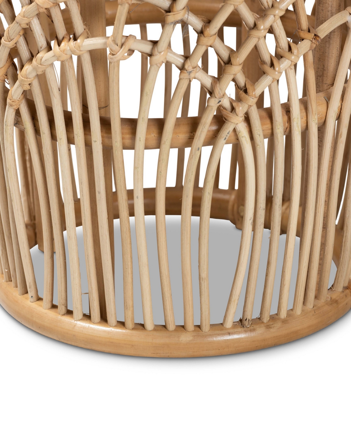 Bali & Pari 15.4" Finished Rattan Edena Modern Bohemian End Table In Natural Brown