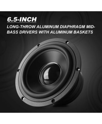 Bluetooth Active Speakers, Wireless Powered Bookshelf Speakers with Aluminum Drivers & Hi-Res Audio - Pair