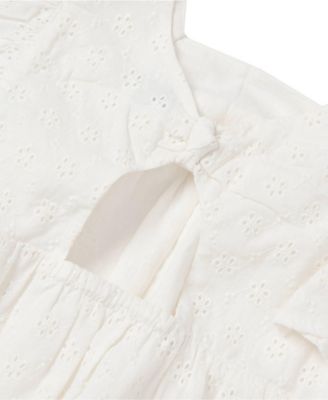 Girls Woven Eyelet Top