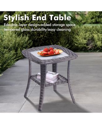 6 Pcs Outdoor Patio Furniture Set,High Back Sofa and Swivel Chairs Set