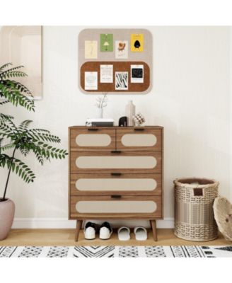 5 Drawer Cabinet,Accent Storage Cabinet, Suitable for Living Room, Bedroom,Dining Room,Study