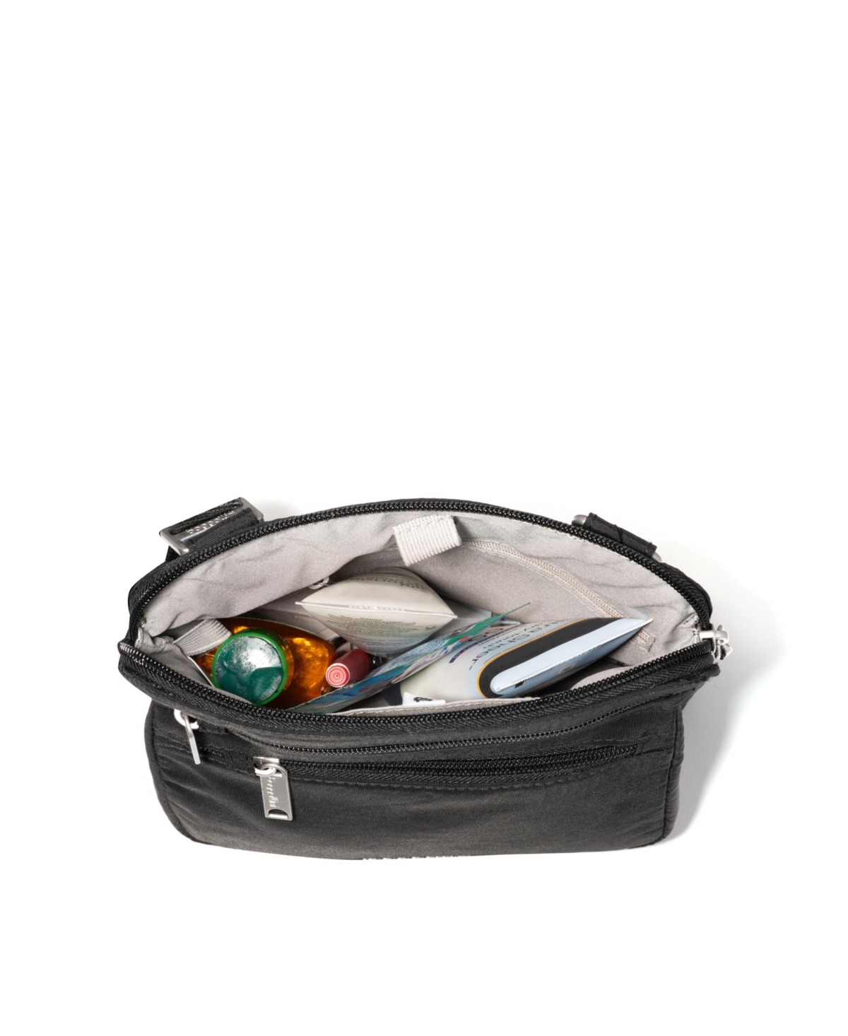 Baggallini Securtex Anti-theft Crossbody Bag In Black