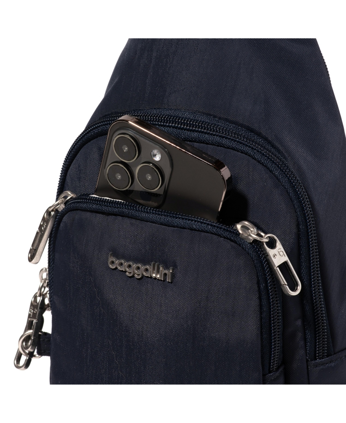 Baggallini Securtex Anti-theft Daytripper Sling Bag In French Navy